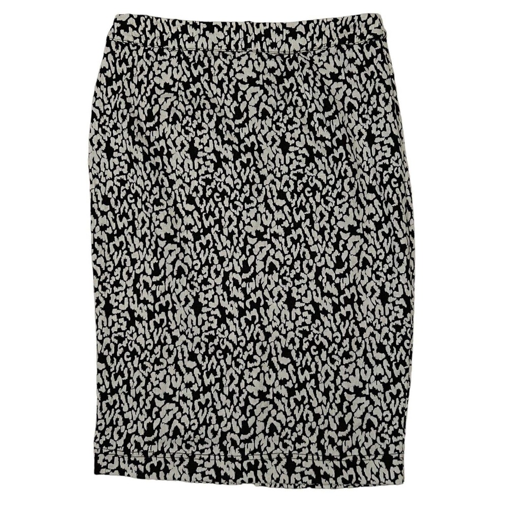 🌵 {TL} The Letter Black & White Leopard Pencil Skirt Back Zipper - Medium